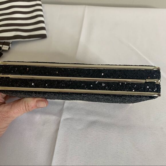 Henri Bendel Party Box Glitter Clutch - Black - Picture 5 of 10